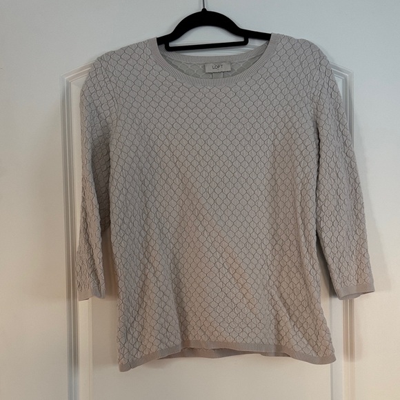 LOFT Sweaters - LOFT Cream Textured Knit Top